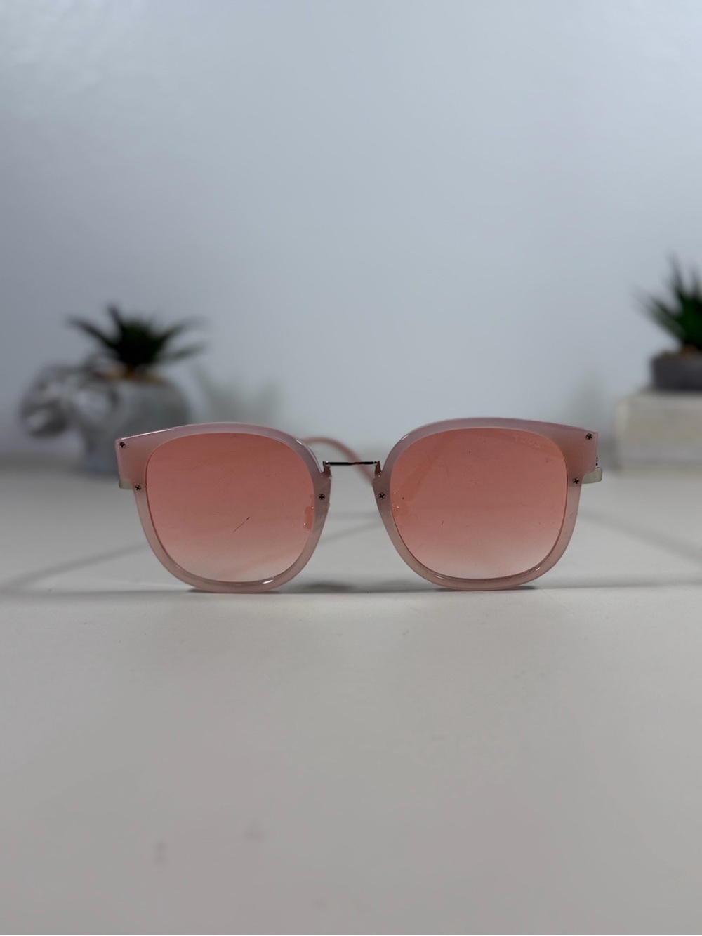 TOUS Pink Gradient Square Sunglasses